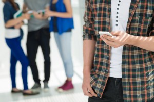 teens with phones