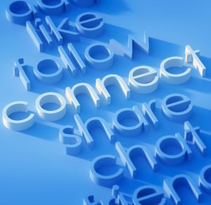 social media terms with "connect" highlighted