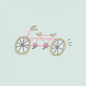 Cartoon bicycle