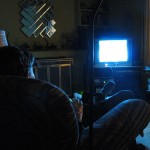 Image result for tv playing at dark
